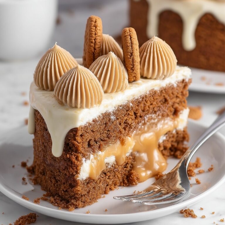 Moist Biscoff Cake Slice Recipe