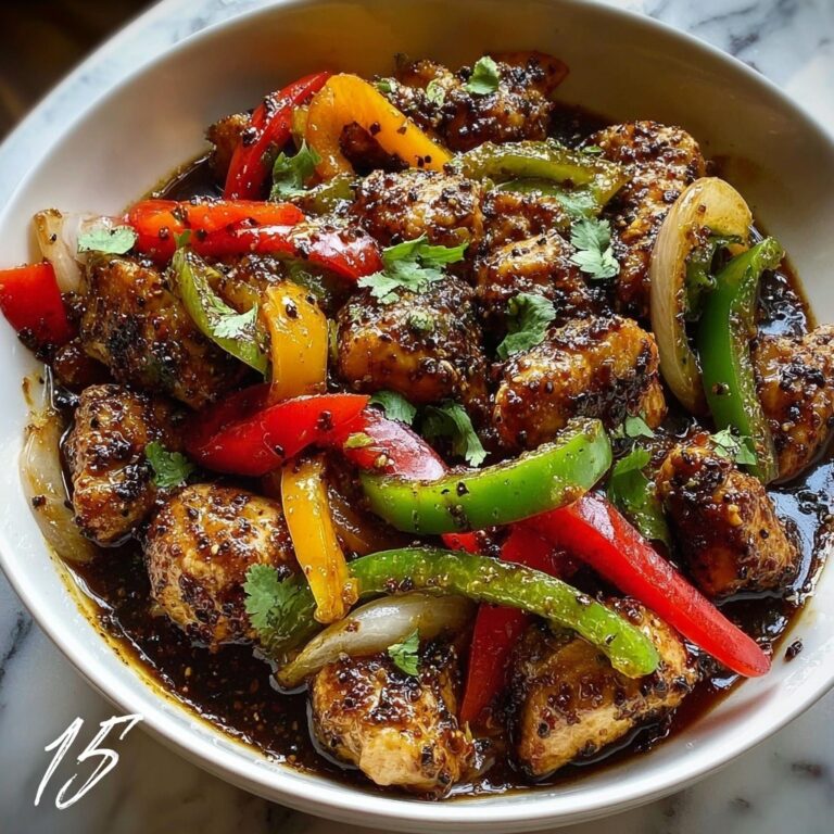 Sizzling Black Pepper Chicken with Crisp Veggies Recipe