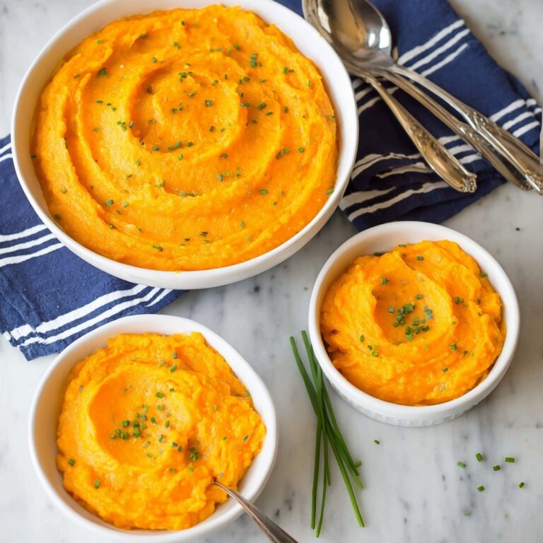 Creamy Carrot Puree with Fresh Ginger and Chives Recipe