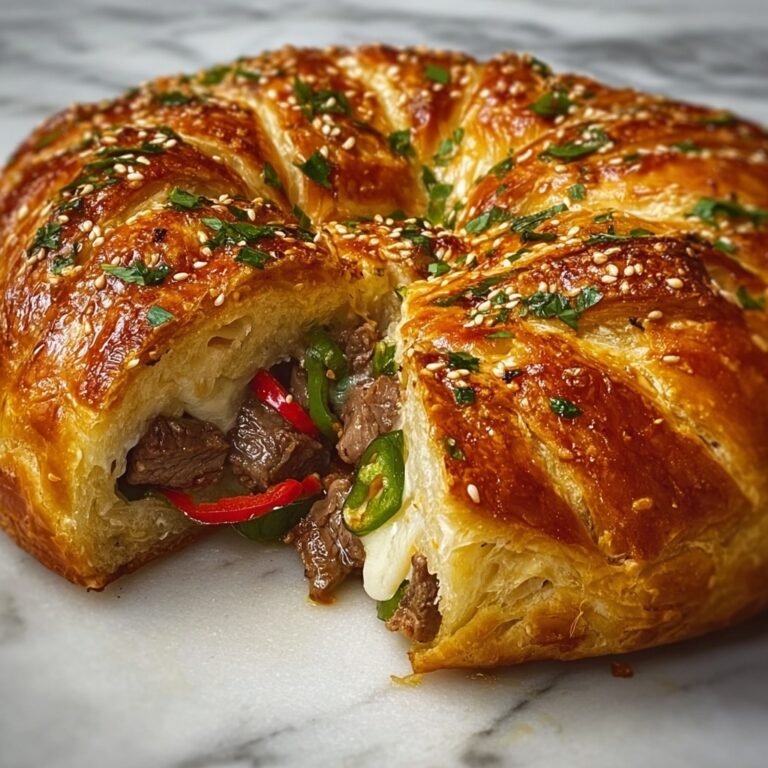 Philly Cheese Steak Crescent Ring Recipe