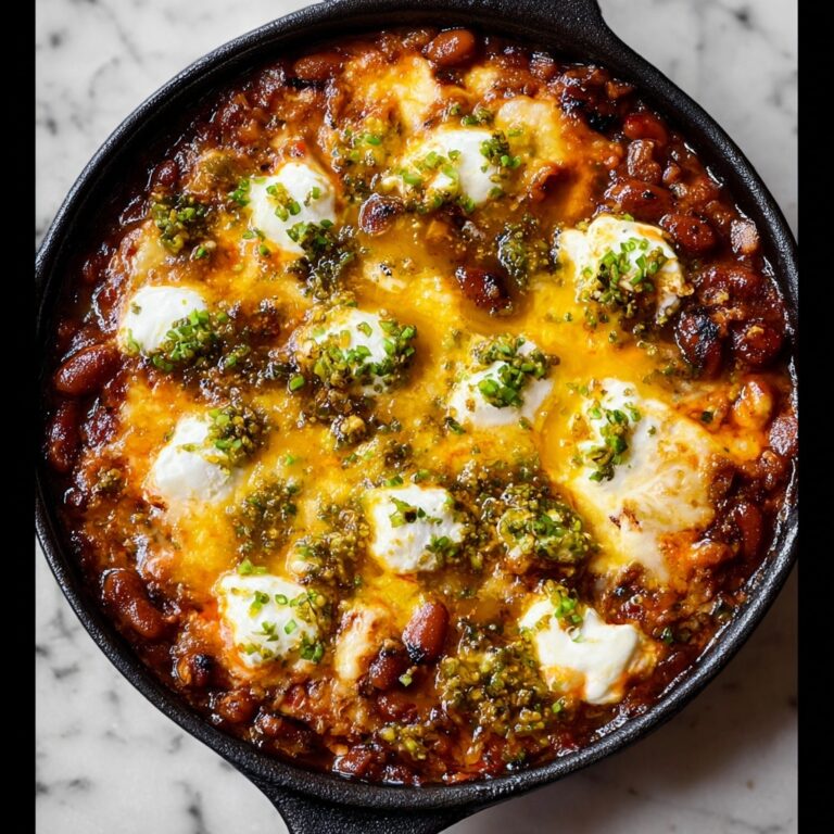 Arabic Baked Beans with Labneh, Cheddar, and Spiced Tomato-Tomato Sauce Recipe