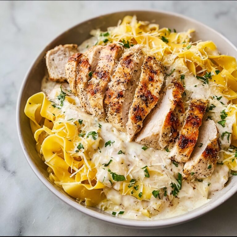 Skinny Low-Fat Chicken Fettuccine Alfredo Recipe