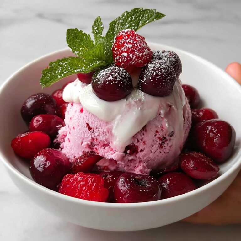 Cherry Raspberry Semifreddo Dessert Recipe