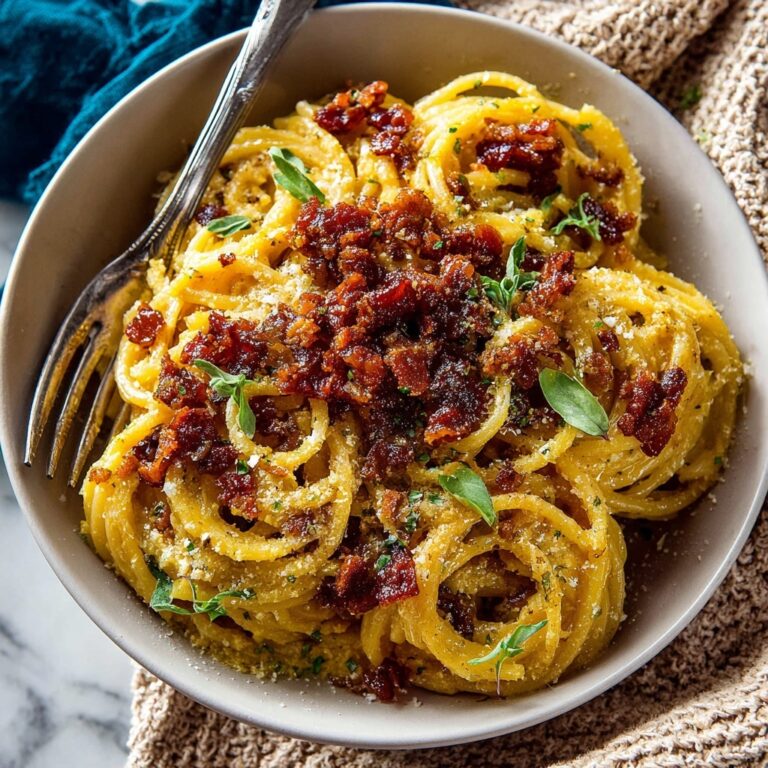 Creamy Roasted Garlic Butternut Squash Pasta Recipe