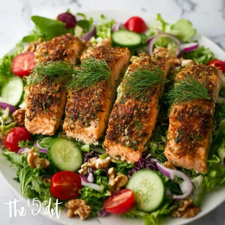Herb-Crusted Salmon Salad Recipe