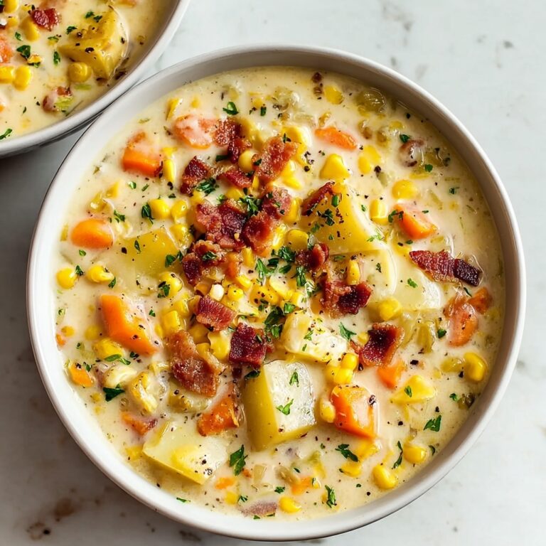 Creamy Corn Chowder with Crispy Bacon Recipe