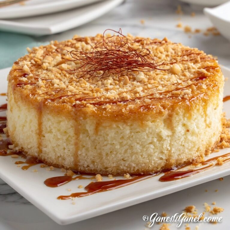 Kunafa Cake With Crispy Top and Rich Syrup Recipe