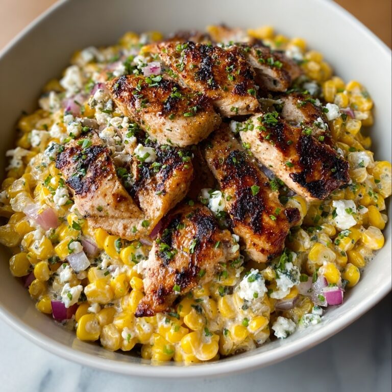 High Protein Chicken Street Corn Salad Fresh Creamy Low Calorie Recipe