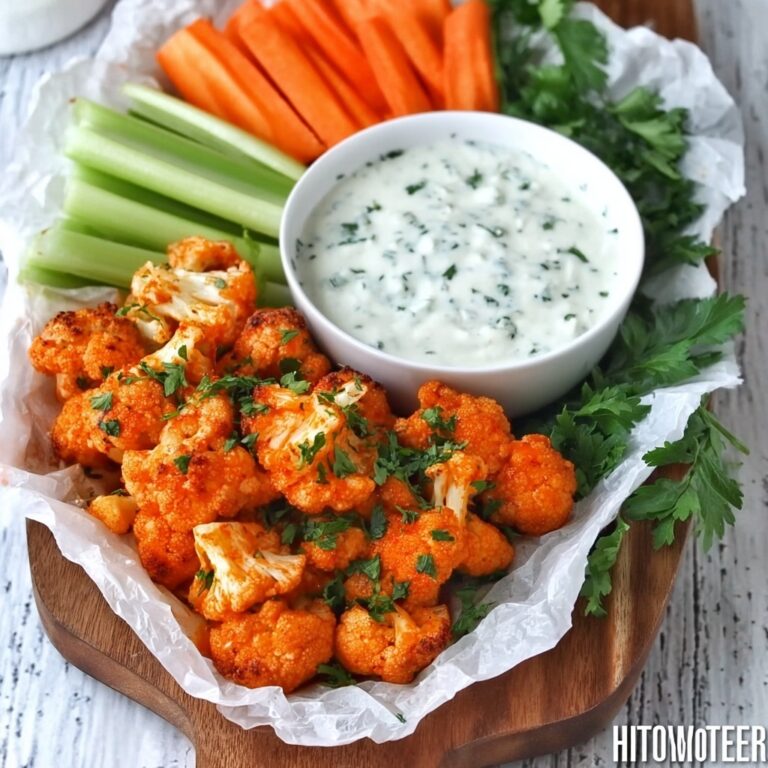 Baked Buffalo Cauliflower Bites Recipe