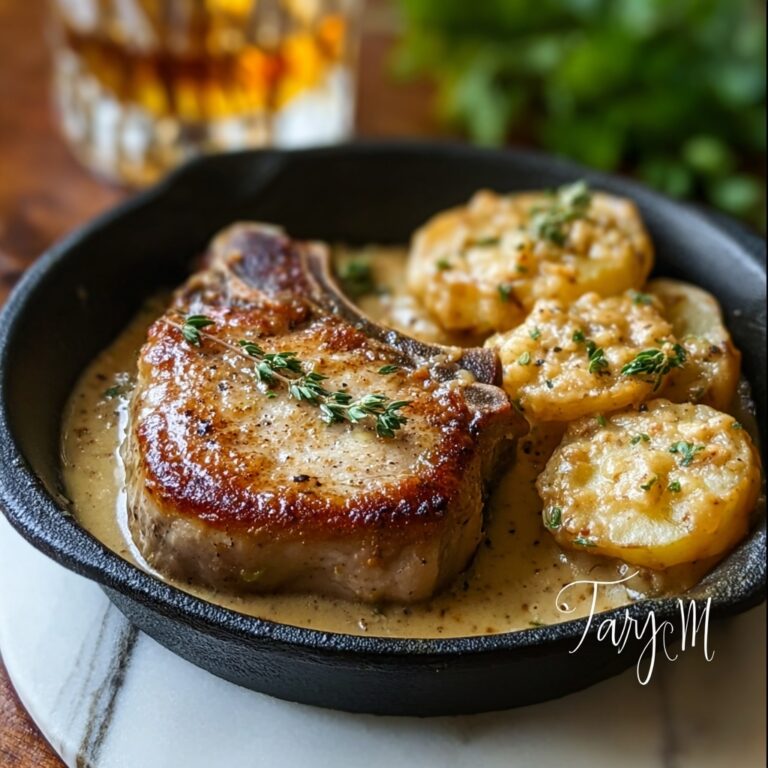 Heavenly Smothered Pork Chop and Scalloped Potato Delight Recipe