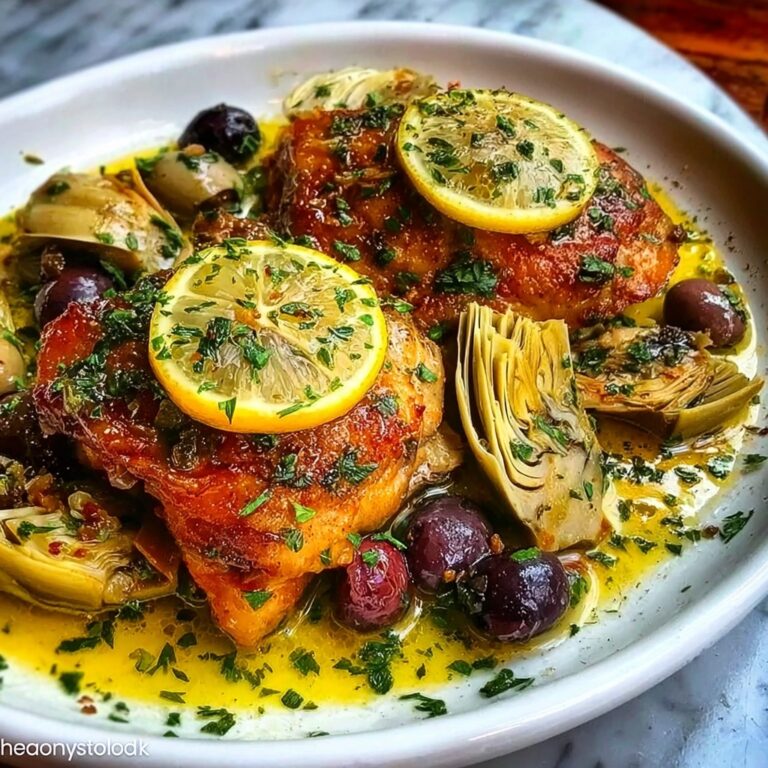 Mediterranean Lemon Chicken with Artichokes and Olives Recipe