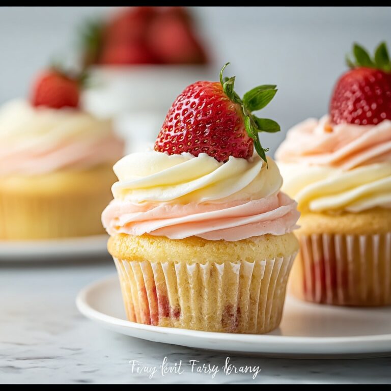 Mango Strawberry Sunset Cupcakes Recipe