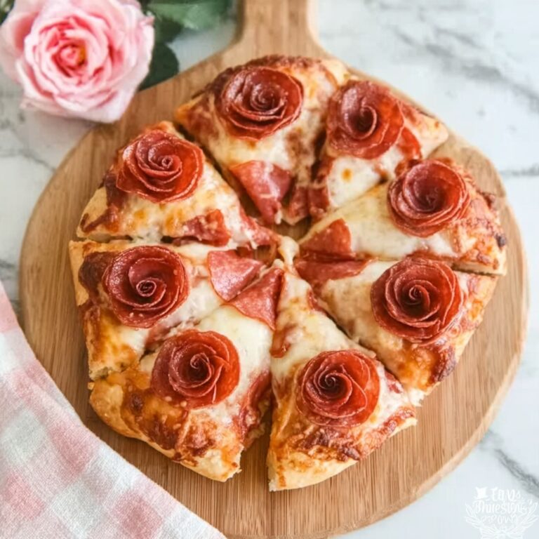 Heart Shaped Pizza Roses Recipe