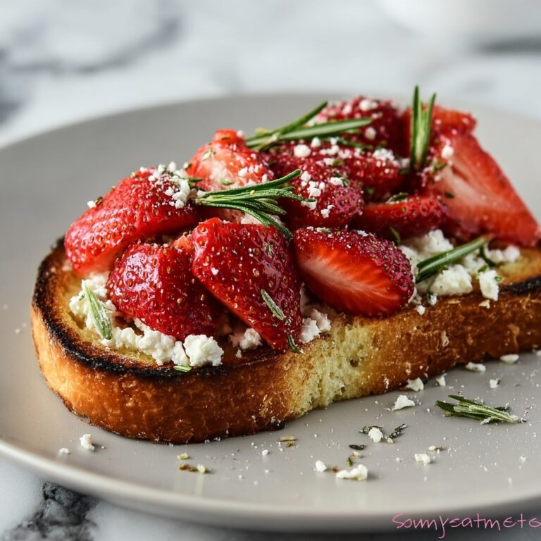 Easy Roasted Strawberry Whipped Ricotta Toast Recipe