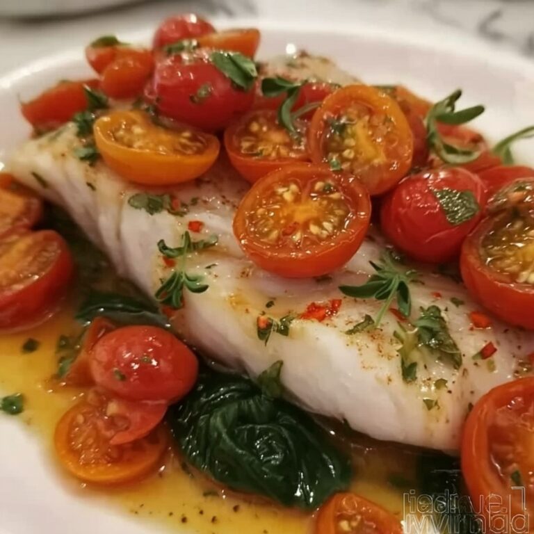 Pan-Seared Mediterranean Cod in Tomato Basil Sauce Recipe