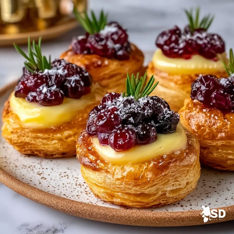 Brie & Cranberry Puff Pastry Bites Recipe