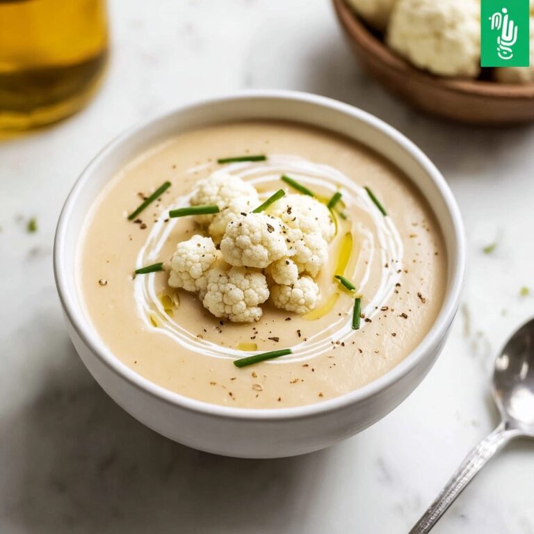 Velvety Keto Cauliflower Soup with Cream Cheese Delight Recipe