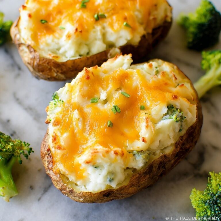 Cheesy Broccoli Twice-Baked Potatoes Recipe