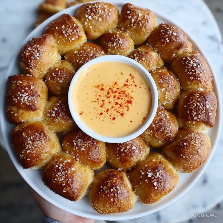 Soft Pretzel Bites with Vegan Cheese Sauce Recipe