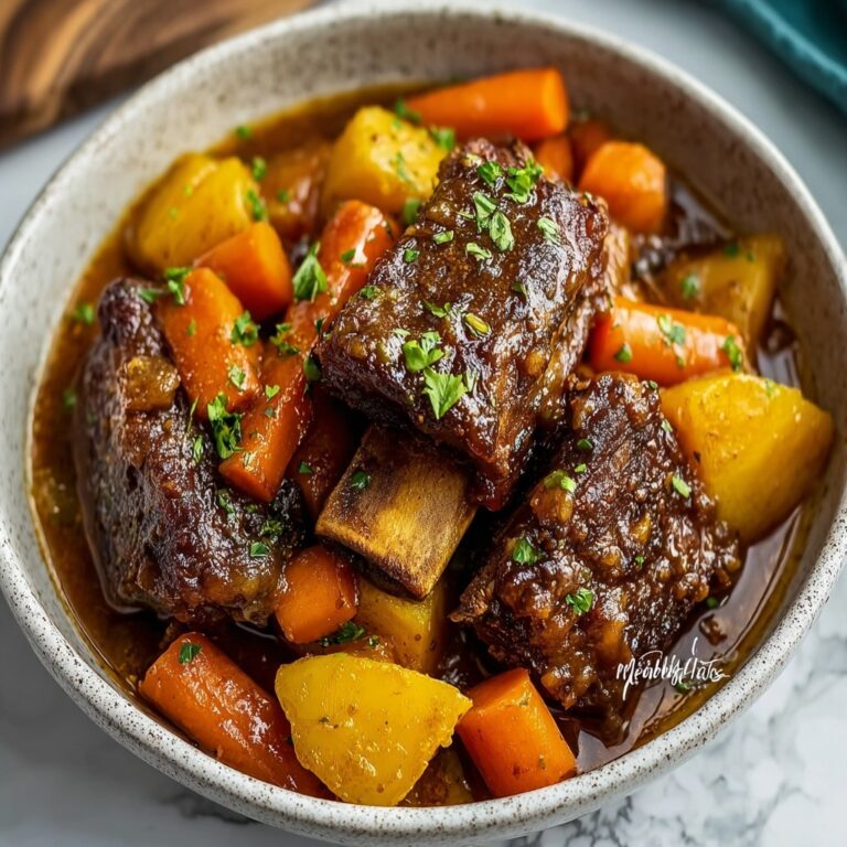 Pressure Cooker Curry Short Ribs with Root Vegetables Recipe