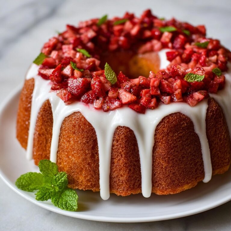 Strawberry Pound Cake with Sweet Strawberry Glaze Recipe