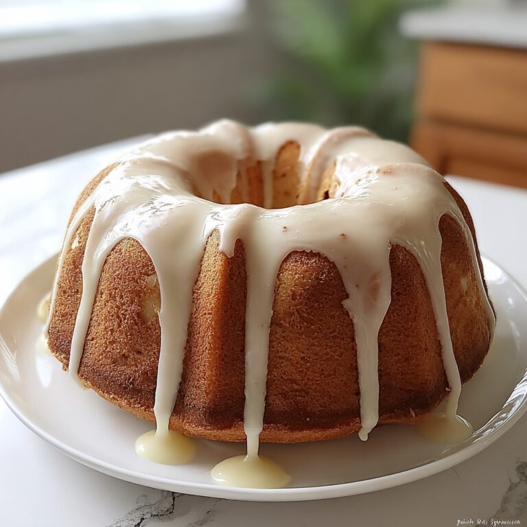 Delightful Vanilla Buttermilk Pound Cake with Cream Cheese Glaze Recipe